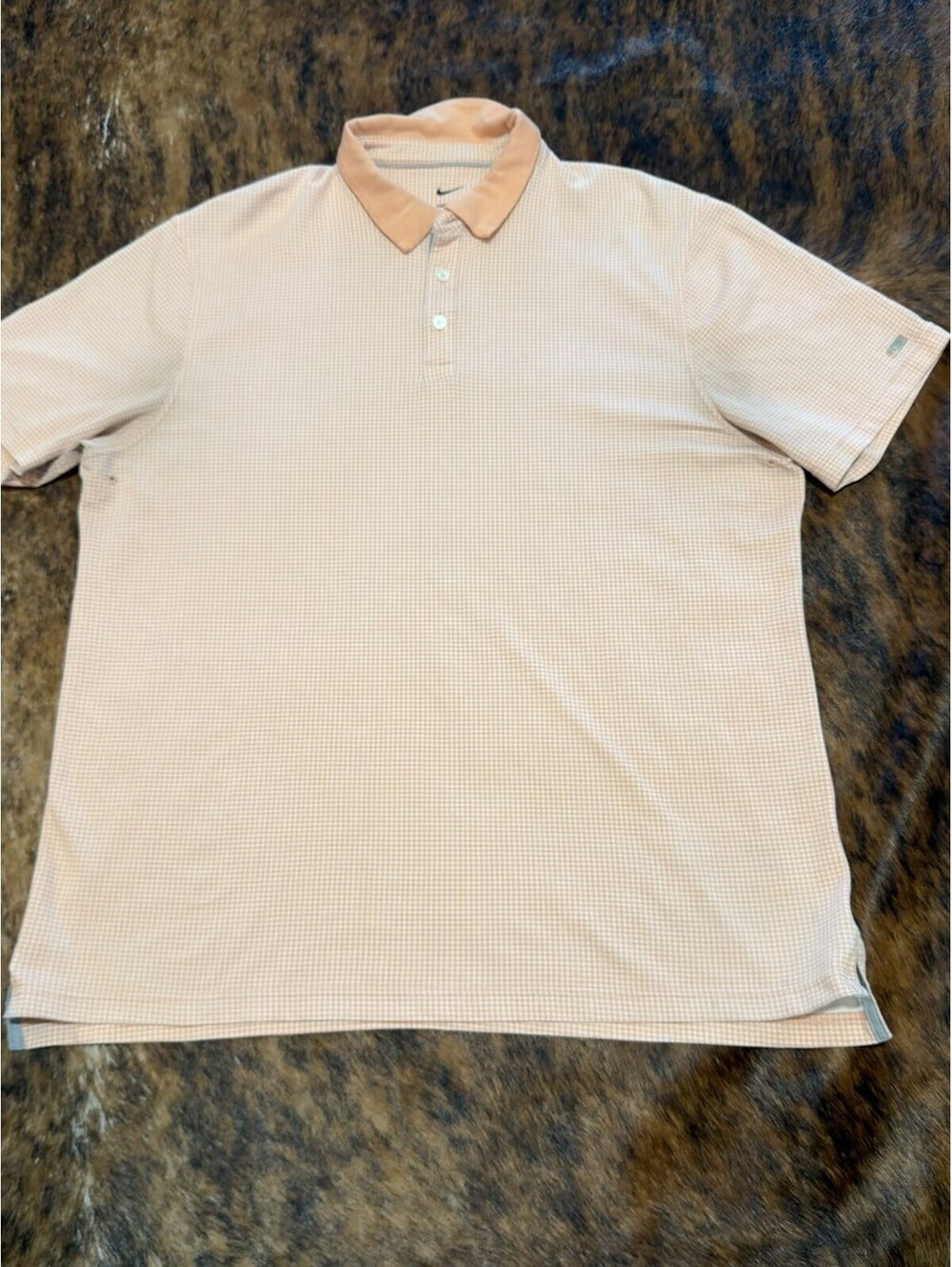 Men's Nike Dri-Fit Player Novelty Golf Polo Size XL DA2993 Orange Geometric